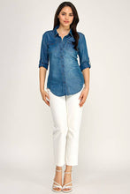 Medium Knit to Fit Vintage Wash Denim Button Down Shirt