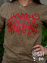 Merry Christmas Glitter - Animal Print Christmas Tee