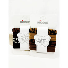 Leopard Pattern Mixed Rolled Hair Tie Set: MIX COLOR / ONE(12)