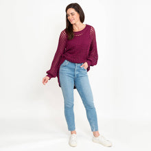 Burgundy Olli Crochet Sweater