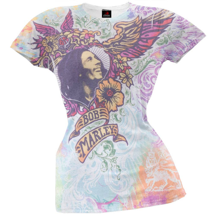 Bob Marley - Flower Women's Juniors T Shirt