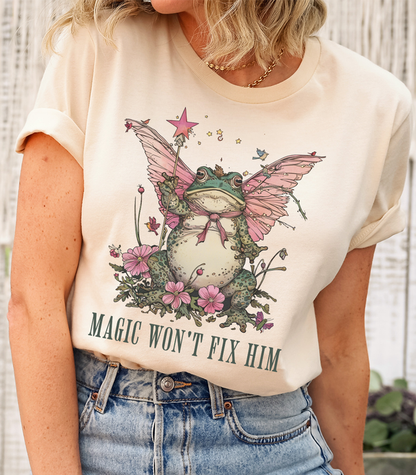 Magic Won't Fix Him: Yes / Natural T-Shirt / Small