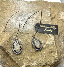 Boho Silver Druzy Charm Earring