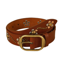Brown Punk Street Rivet Metal Belt