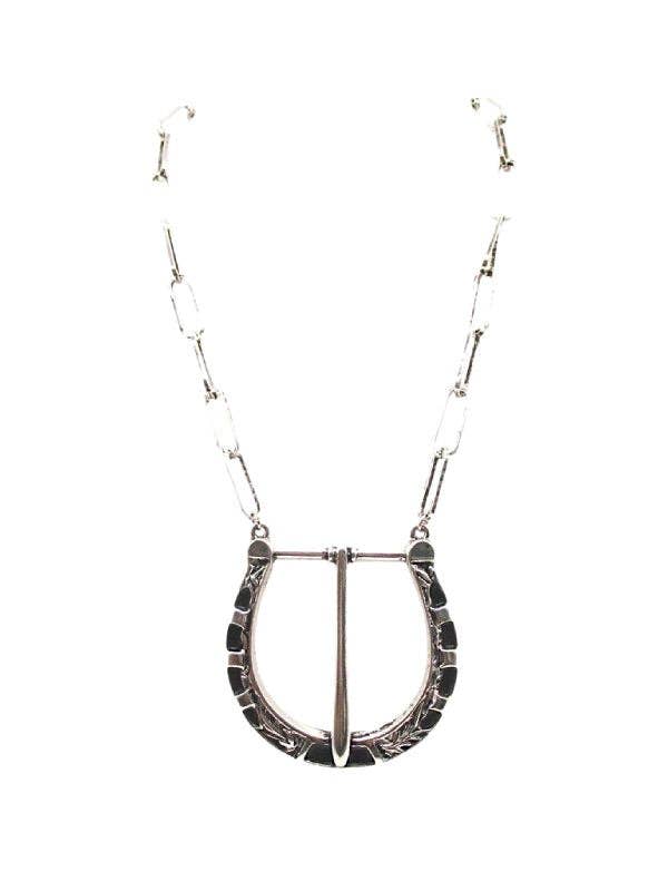 Western Large Belt Buckle Pendant Necklace