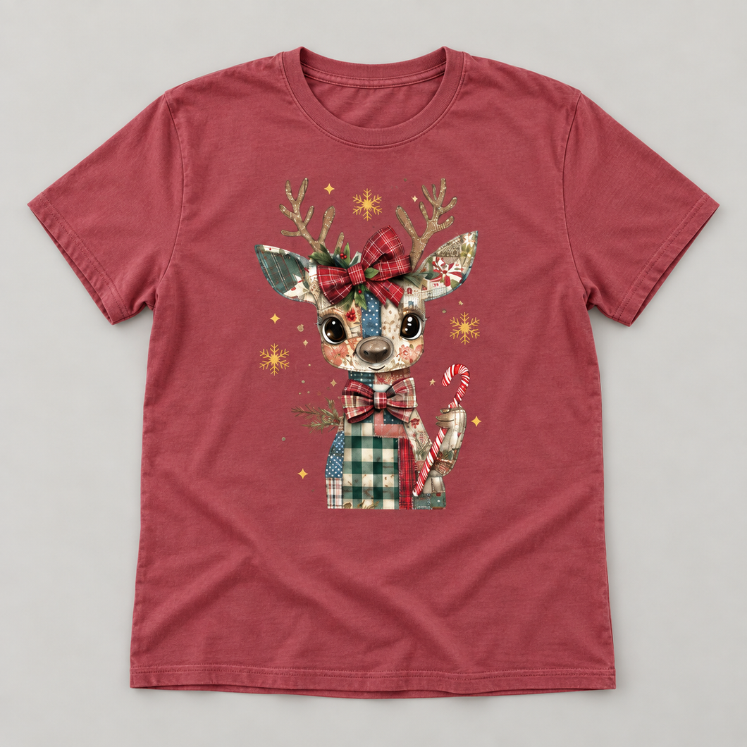 Brick Patchwork Reindeer Tee