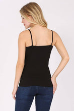 Black Plus Spaghetti Strap Camisole Tank Top