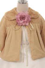Champagne Extra Soft Fur Half Coat for Girls