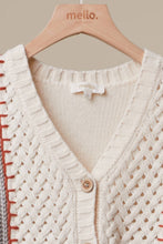 Ivory Multi Color-Blocked Knit Sweater