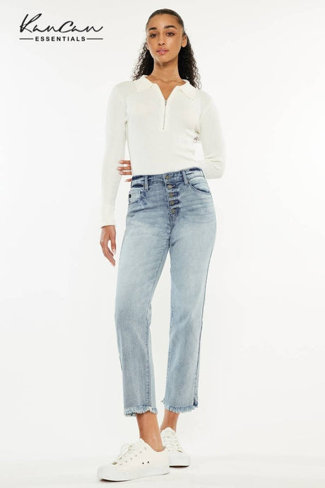 Light High Rise Straight Fit Kan Can Jeans