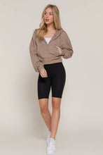 Ivy Beige Long Sleeve Hoodie French Terry Zip Up Jacket