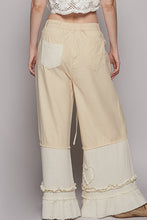 Natural Vintage washed double gauze wide POL Pants