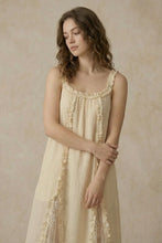 Cream Ruffled Boho Maxi Mello Dress