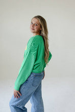 Notre Dame Patched Up Cropped Longsleeve: Washed Navy / S