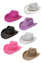 C.C Kids Suede String Band Sequin Cowboy Hat: Hot Pink