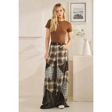 Charcoal Washed Plaid Leopard Oli+Hali Pants