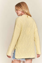 Yellow Hi Low Hem Comfy Sweater