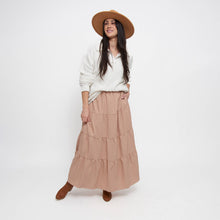 Rosewater McKay Tiered Rosewater Maxi Skirt with Pockets