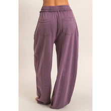 Dark Cherry Mineral Washed Barrel Sweatpants