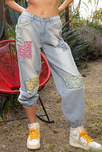 Denim Patches detail denim jogger POL pants