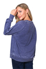 Navy Long Sleeve Rib Cuff & Hem Sweatshirt 