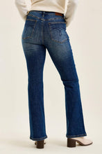 Dark Mid Rise DAISY Bootcut w/ Harness Trim DK Sunset Ride Judy Blue Jeans