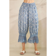 Blue Washed Paisley Oli&Hali Bloomer Pants