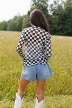 Black Checkerboard Mesh Top