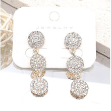 12pk Dangle Halo Rhinestone Circle Earrings