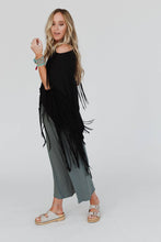 Black Showstopper Fringe Top