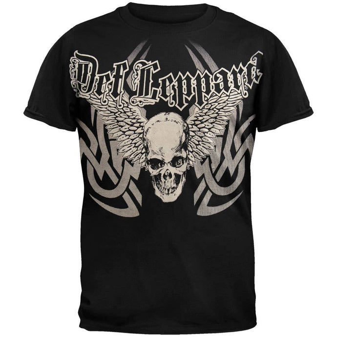 Def Leppard - Wing Skull Soft T Shirt