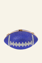 Black Rhinestone Encrusted Football Clutch Bag