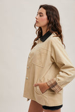 Beige Corduroy Button Down Barn Coat