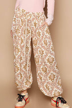 POL Cream Multi colored printed woven casual pants