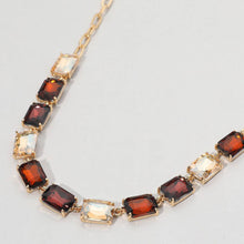 Lavender Opal Cushion Rectangular Stone Cluster Link Evening Necklace