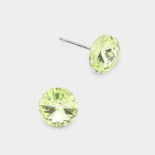 Black Diamond 8mm Round Crystal Stud Earrings