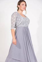 Silver Long Mother Of Bride Formal Dress