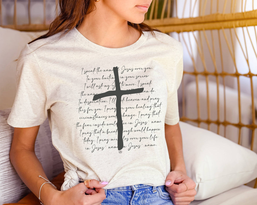 I Speak The Name Of Jesus Christian Graphic Tee