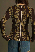 Floral Long Sleeve T-Shirt: WINE / L