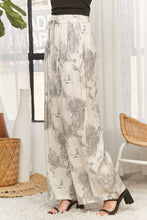 Lime Abstract Pattern Wide Leg  Pants