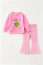 Pink checkered girls top and bottom