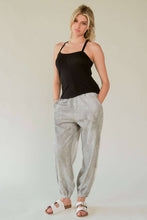 Black Rhinestone Elastic Waistband Davi & Dani Joggers