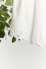 White Elastic Waist Laced Mello Shorts