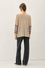 Vanilla Rainbow Stripe Long Sleeve Knit Sweater
