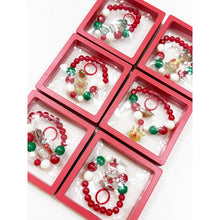 Christmas Theme Bracelet with Matching Ring: MIX COLOR / ONE(12)
