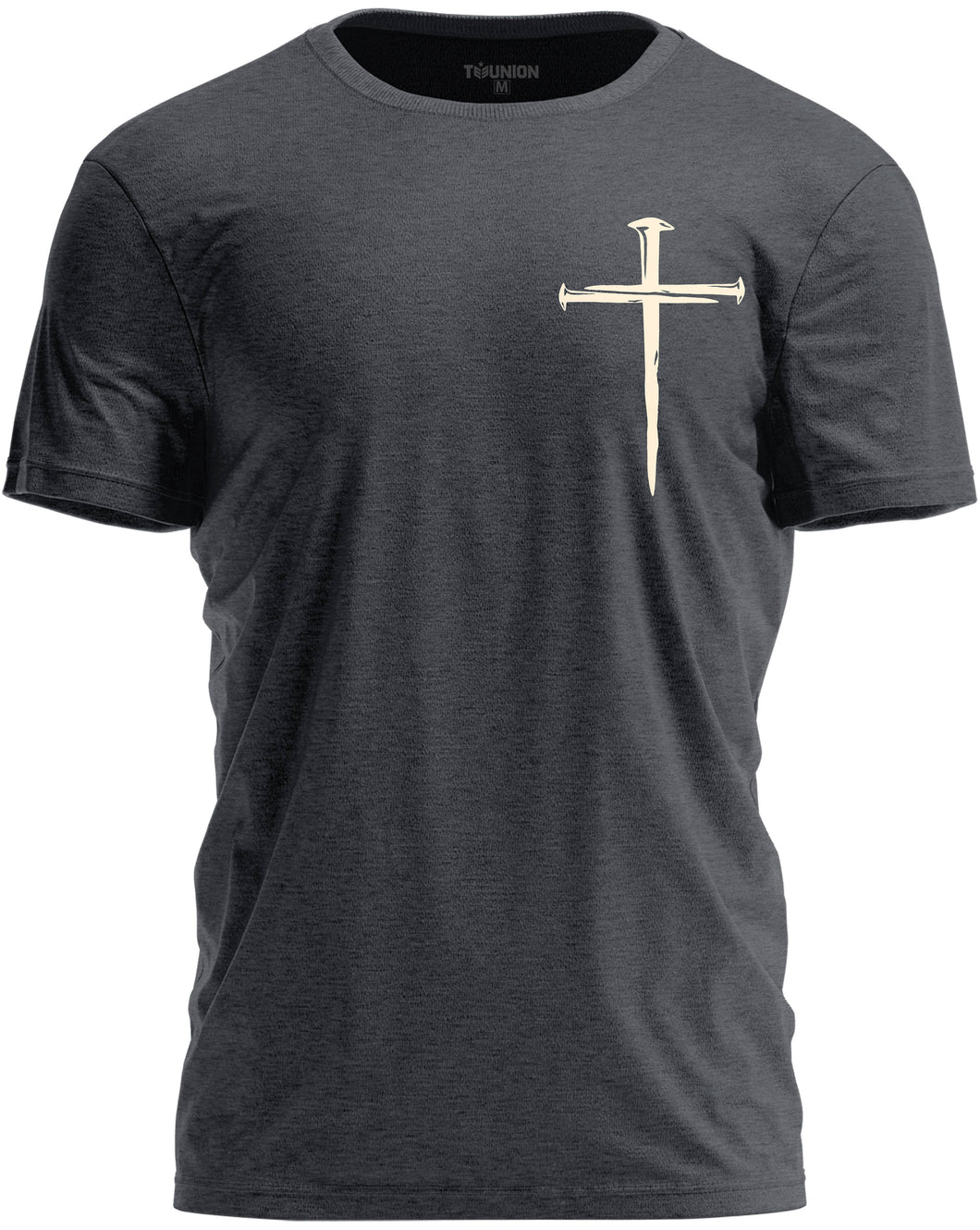 Dark Grey Men's Jesus Shirt with Cross