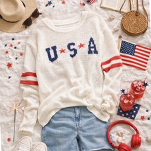 White American Graphic Sweater
