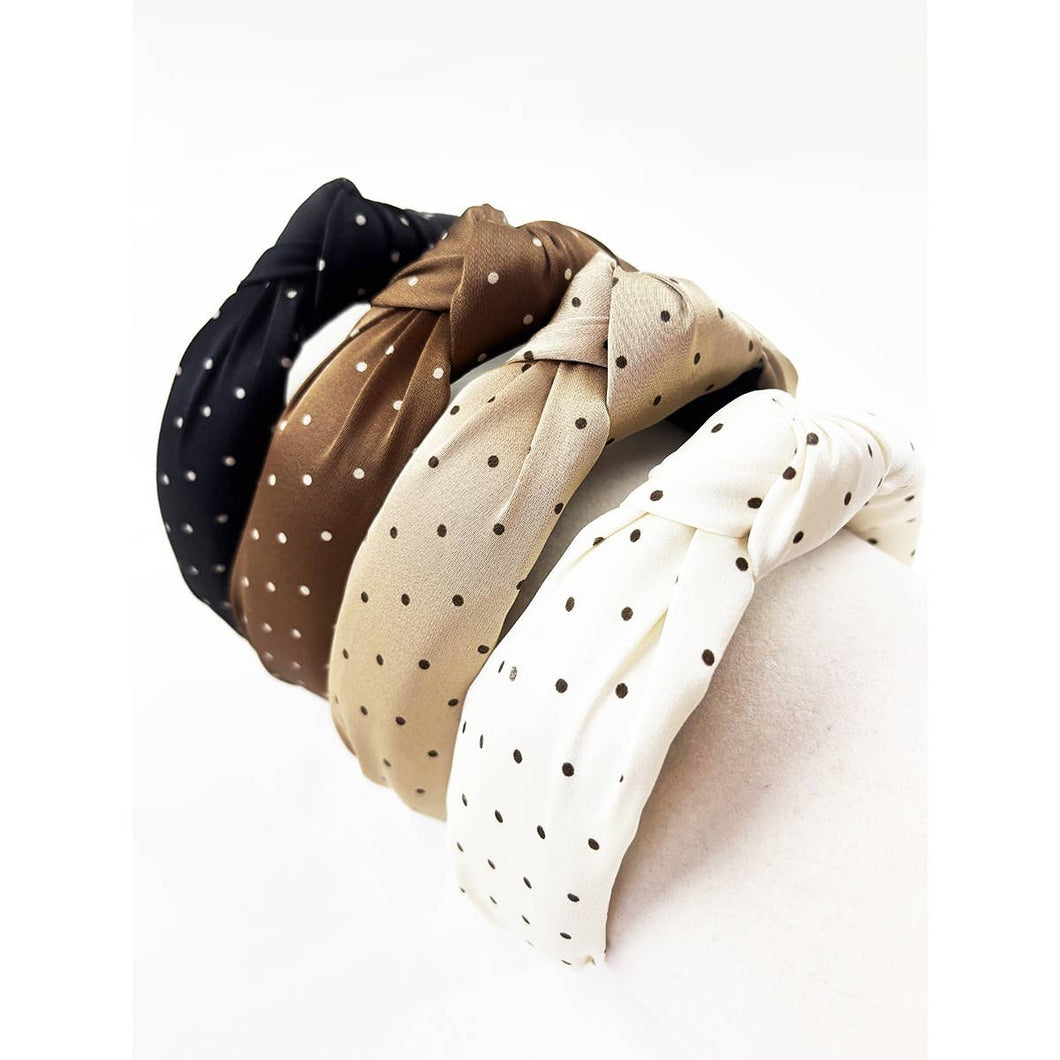 Polka Dot Knotted Headband: MIX COLOR / ONE(12)