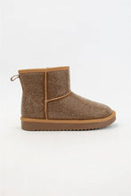[BEST SELLER] PRESLEY Rhinestone Embellished Cozy Mini Boots: BURGUNDY / A12