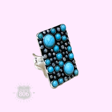 AB Western burnished rectangle ring